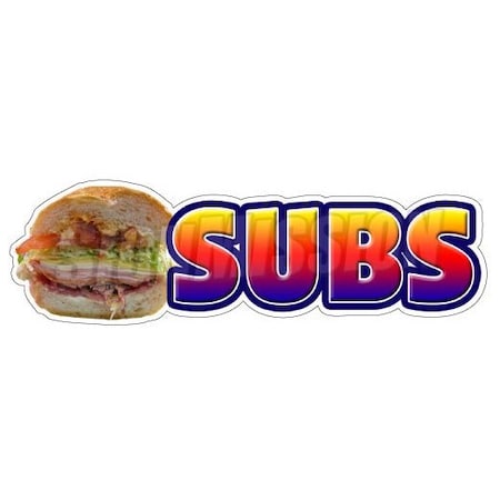 Signmission SUBS Concession Decal restaurant sub shop sandwich sign trailer sticker, D-DC-8-Subs D-DC-8-Subs